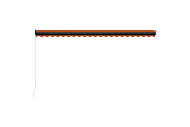 Foldemarkise Manuel Betjening m. Led 500X300cm Orange & Brun - Vinduesmarkise - Markiser