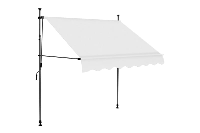 foldemarkise manuel betjening med LED 150 cm cremefarvet - Creme - Vinduesmarkise - Markiser