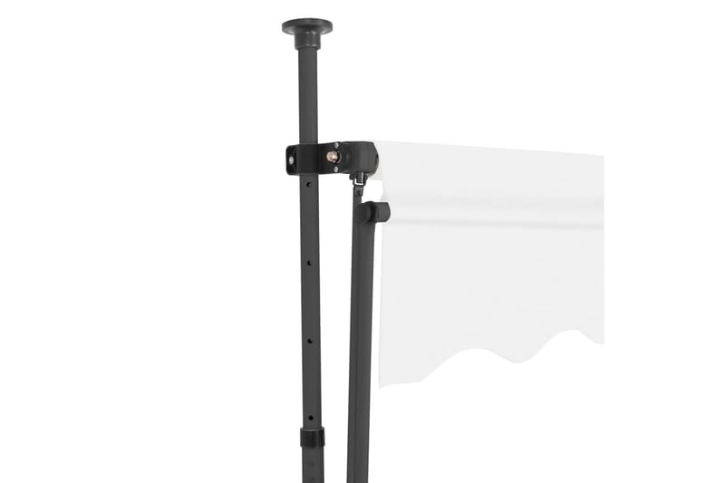 foldemarkise manuel betjening med LED 250 cm cremefarvet - Creme - Havemøbler - Solafskærmning - Markiser - Vinduesmarkise