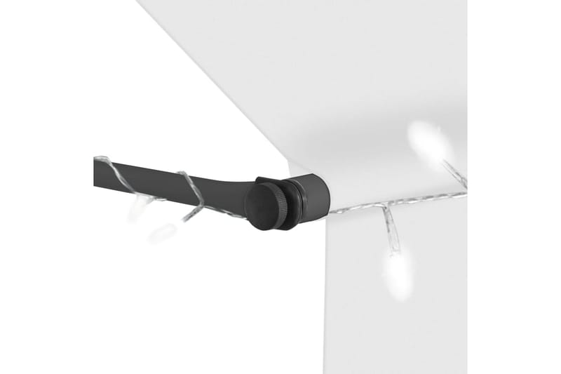 foldemarkise manuel betjening med LED 250 cm cremefarvet - Creme - Havemøbler - Solafskærmning - Markiser - Vinduesmarkise