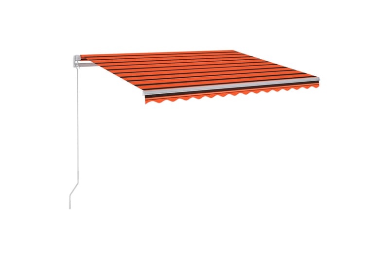 foldemarkise manuel betjening med LED 300x250 cm - Orange - Havemøbler - Solafskærmning - Markiser - Balkonmarkise