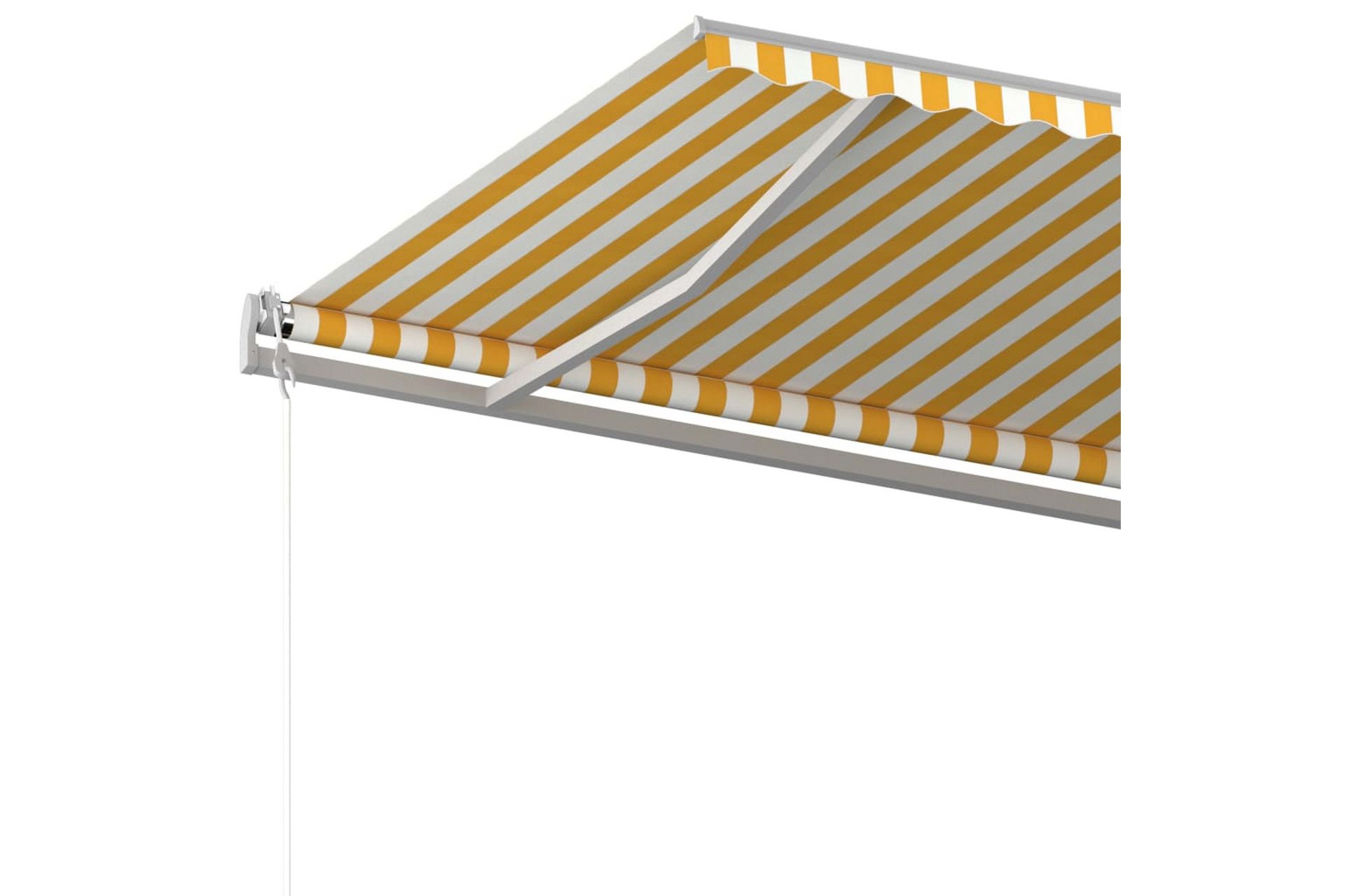 foldemarkise med automatisk betjening 500x350 cm - Gul - Havemøbler - Solafskærmning - Markiser - Balkonmarkise