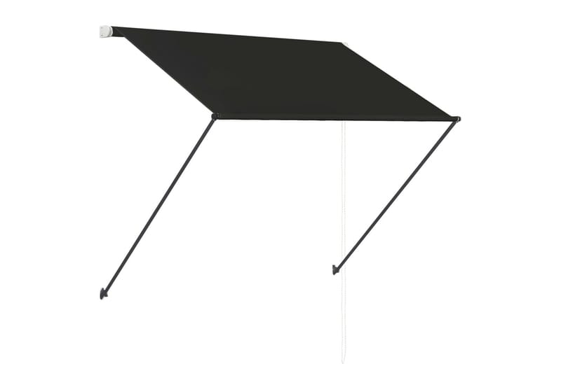 foldemarkise med LED 150x150 cm antracitgrå - Grå - Havemøbler - Solafskærmning - Markiser - Vinduesmarkise