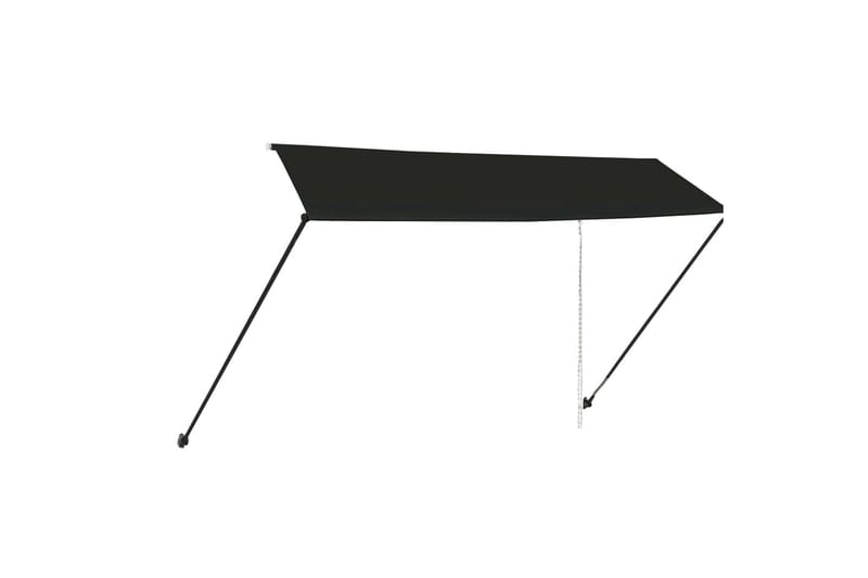 foldemarkise med LED 350x150 cm antracitgrå - Grå - Havemøbler - Solafskærmning - Markiser - Balkonmarkise