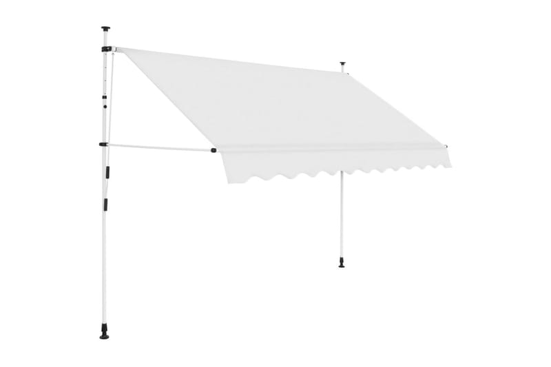 foldemarkise med manuel betjening 250 cm cremefarvet - Creme - Havemøbler - Solafskærmning - Markiser - Vinduesmarkise