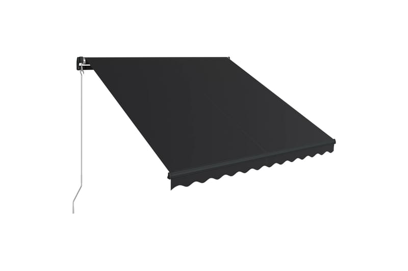 foldemarkise med manuel betjening 350 x 250 cm antracitgrå - Grå - Havemøbler - Solafskærmning - Markiser - Vinduesmarkise