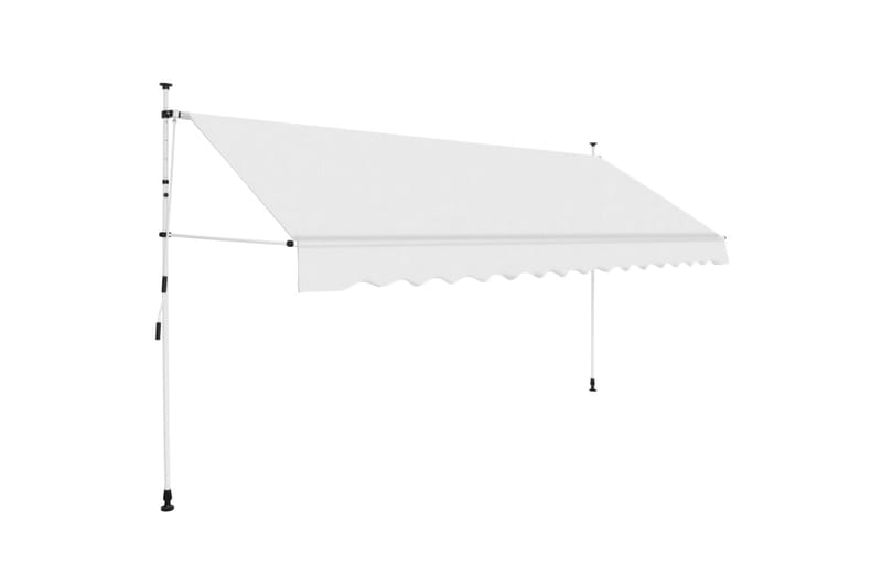 foldemarkise med manuel betjening 400 cm cremefarvet - Creme - Havemøbler - Solafskærmning - Markiser - Balkonmarkise