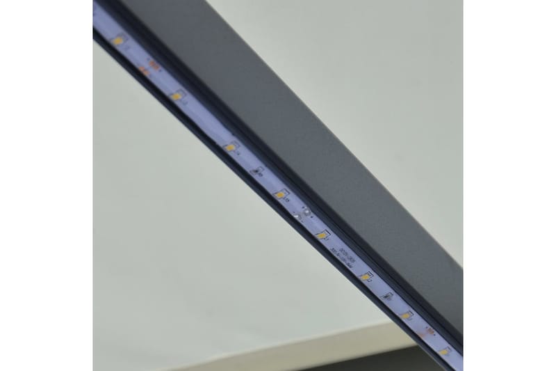 Foldemarkise Med Vindsensor & Led 600X300 cm Cremefarvet - Vinduesmarkise - Markiser - Solbeskyttelse vindue