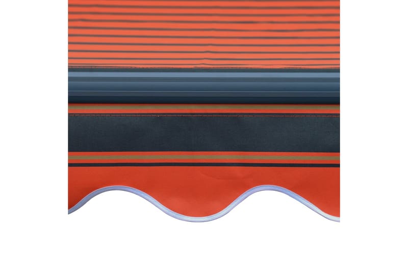 Foldemarkise Med Vindsensor Og Led 350X250 cm Orange Og Brun - Vinduesmarkise - Markiser - Solbeskyttelse vindue