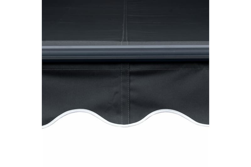 Foldemarkise med Vindsensor Og Led 400 x 300 cm Antracitgrå - Grå - Vinduesmarkise - Markiser
