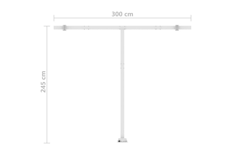 fritstående markise 300x250 cm automatisk betjeninggrå - Antracit - Balkonmarkise - Markiser - Terrassemarkise