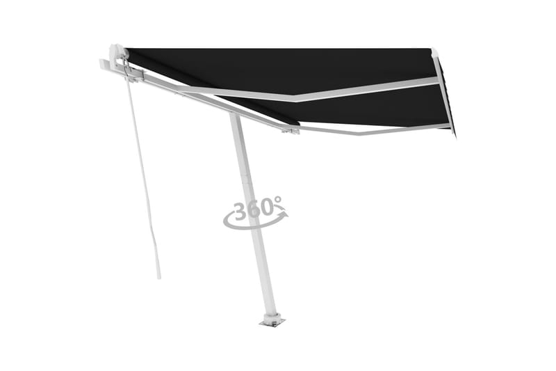 fritstående markise 300x250 cm manuel betjening antracit - Antracit - Havemøbler - Solafskærmning - Markiser - Balkonmarkise