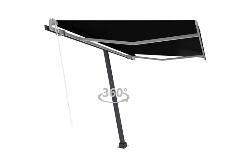 fritstående markise 350x250 cm automatisk - Antracit - Havemøbler - Solafskærmning - Markiser - Balkonmarkise
