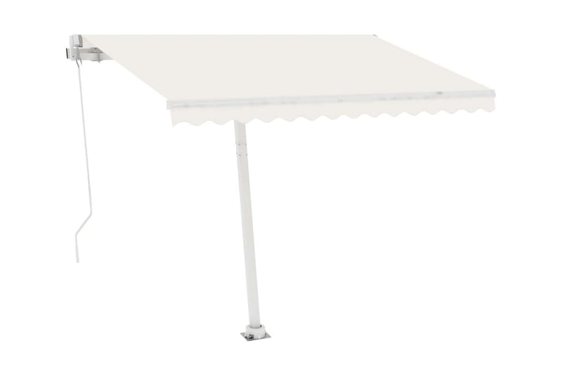 fritstående markise 350x250 cm automatisk betjening creme - Creme - Balkonmarkise - Markiser - Terrassemarkise