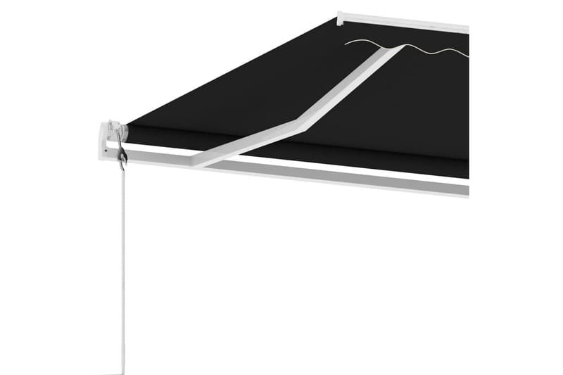 fritstående markise 350x250 cm automatisk betjening grå - Antracit - Havemøbler - Solafskærmning - Markiser - Balkonmarkise