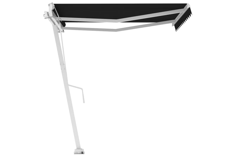 fritstående markise 350x250 cm automatisk betjening grå - Antracit - Havemøbler - Solafskærmning - Markiser - Balkonmarkise
