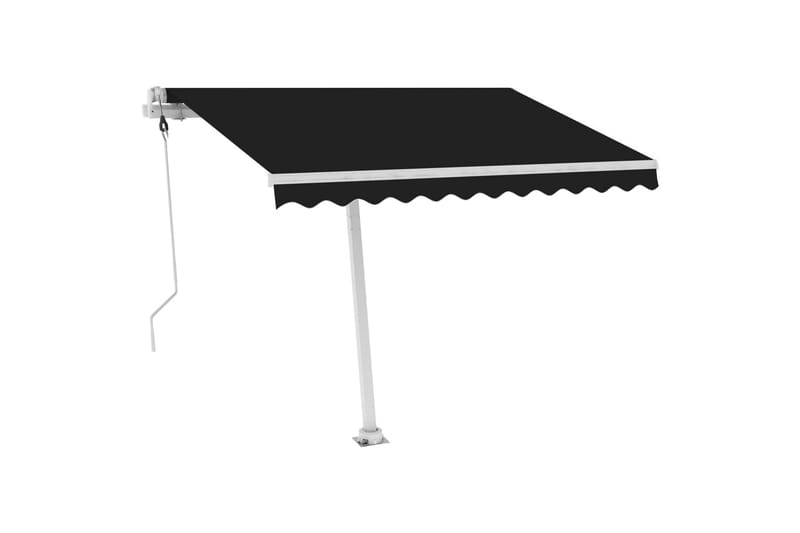 fritstående markise 350x250 cm automatisk betjening grå - Antracit - Havemøbler - Solafskærmning - Markiser - Balkonmarkise
