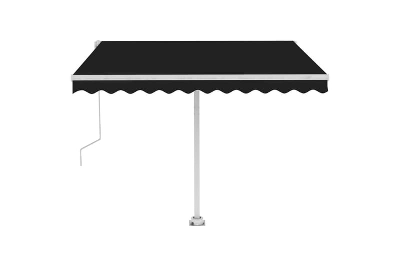 fritstående markise 350x250 cm automatisk betjening grå - Antracit - Havemøbler - Solafskærmning - Markiser - Balkonmarkise