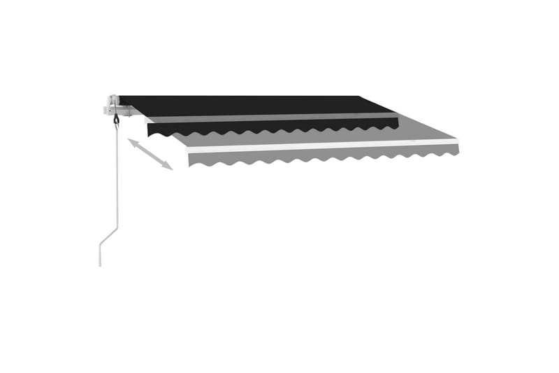 fritstående markise 350x250 cm automatisk betjening grå - Antracit - Havemøbler - Solafskærmning - Markiser - Balkonmarkise