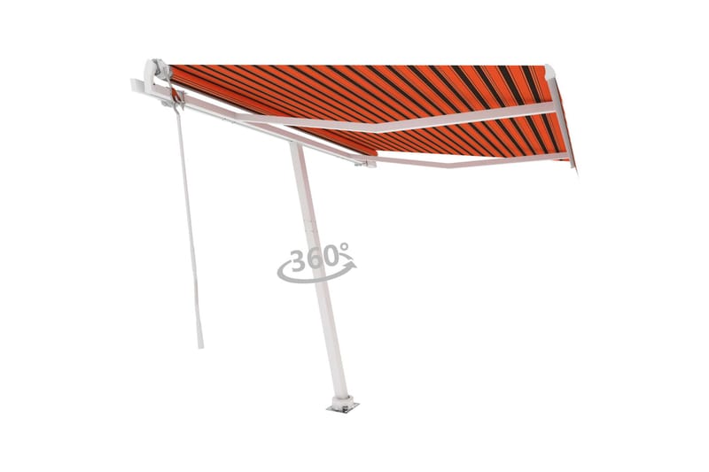 fritstående markise 350x250 cm automatisk betjening - Orange - Balkonmarkise - Markiser - Terrassemarkise