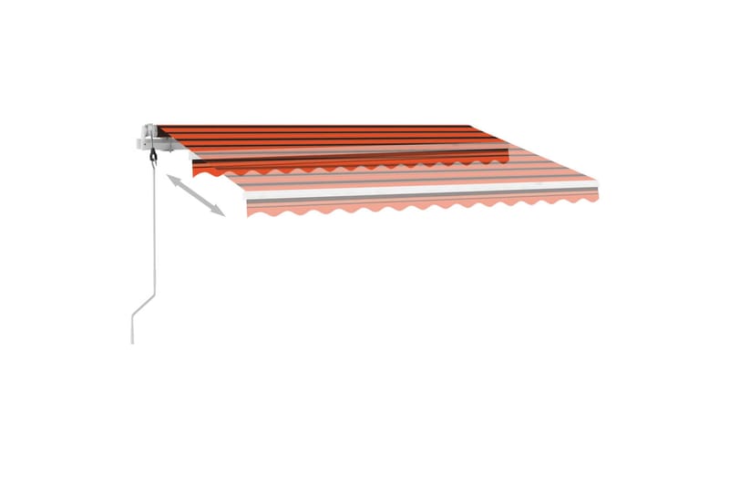 fritstående markise 350x250 cm automatisk betjening - Orange - Balkonmarkise - Markiser - Terrassemarkise