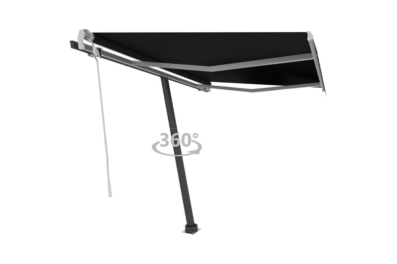 fritstående markise 350x250 cm manuel betjening - Antracit - Havemøbler - Solafskærmning - Markiser - Balkonmarkise