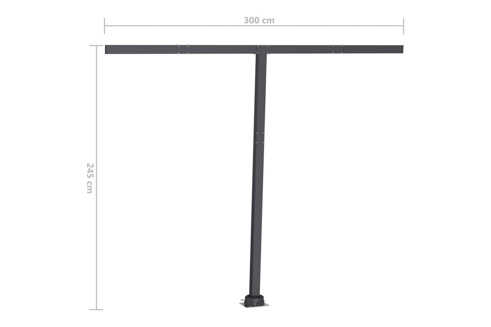 fritstående markise 350x250 cm manuel betjening - Antracit - Havemøbler - Solafskærmning - Markiser - Balkonmarkise