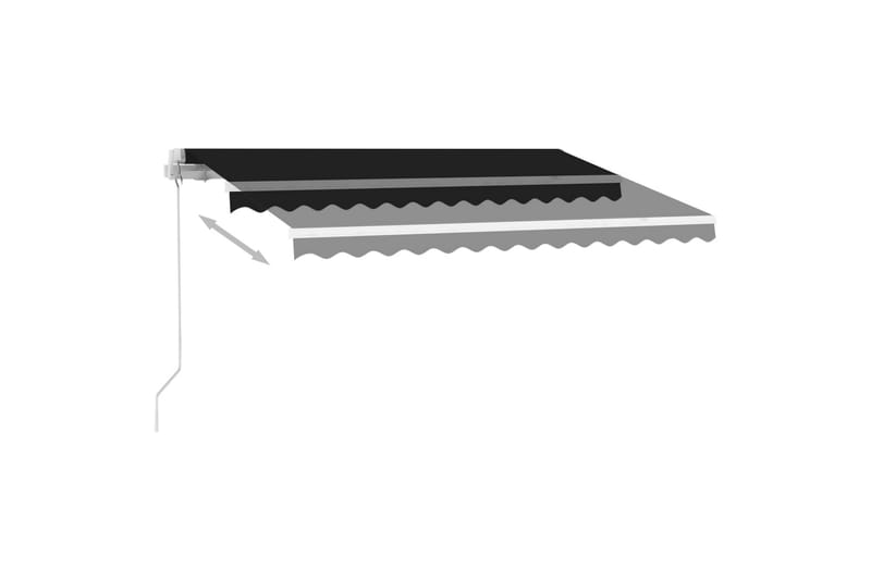 fritstående markise 350x250 cm manuel betjening antracitgrå - Antracit - Havemøbler - Solafskærmning - Markiser - Balkonmarkise