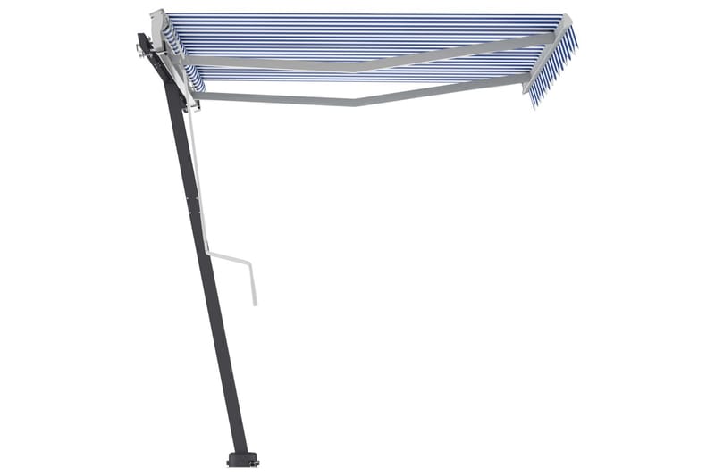 fritstående markise 350x250 cm manuel betjening - Blå - Havemøbler - Solafskærmning - Markiser - Balkonmarkise