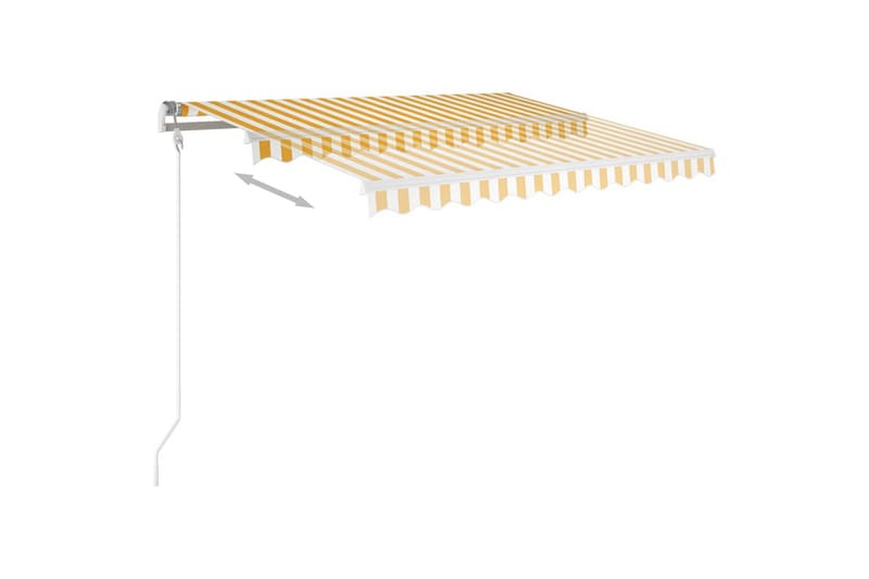 fritstående markise 350x250 cm manuel betjening - Gul - Havemøbler - Solafskærmning - Markiser - Balkonmarkise