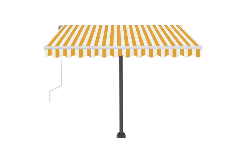 fritstående markise 350x250 cm manuel betjening - Gul - Havemøbler - Solafskærmning - Markiser - Balkonmarkise