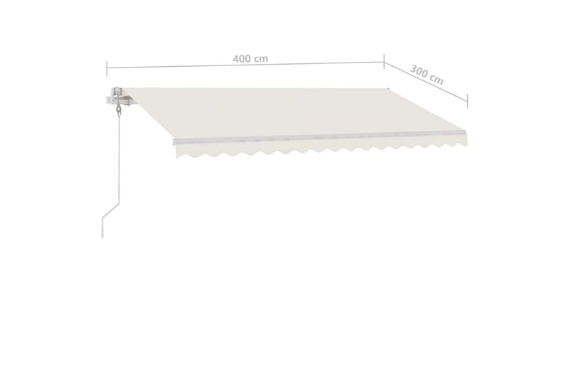 fritstående markise 400x300 cm automatisk betjening - Creme - Balkonmarkise - Markiser - Terrassemarkise