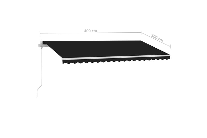 fritstående markise 400x300 cm manuel betjening antracitgrå - Antracit - Havemøbler - Solafskærmning - Markiser - Balkonmarkise