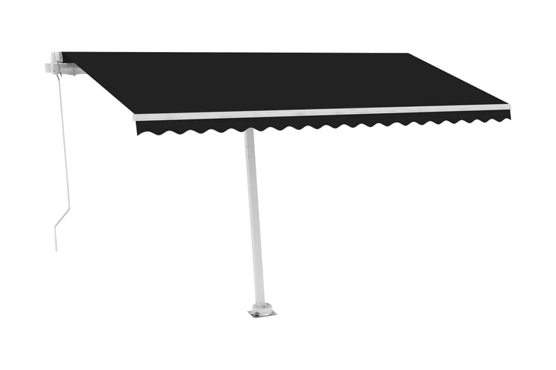 fritstående markise 400x350 cm manuel betjening antracitgrå - Antracit - Havemøbler - Solafskærmning - Markiser - Balkonmarkise