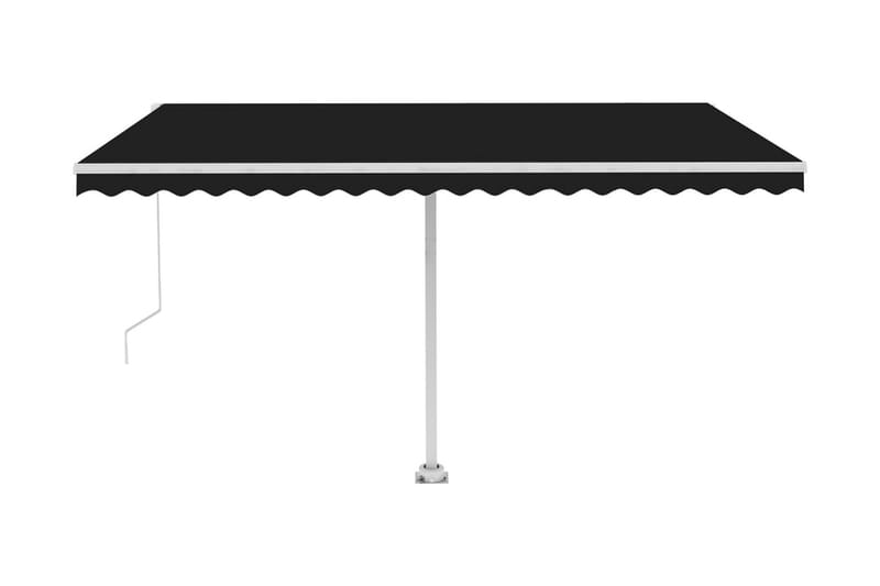 fritstående markise 400x350 cm manuel betjening antracitgrå - Antracit - Havemøbler - Solafskærmning - Markiser - Balkonmarkise
