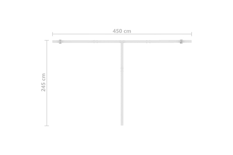 fritstående markise 450x300 cm automatisk betjening - Antracit - Balkonmarkise - Markiser - Terrassemarkise