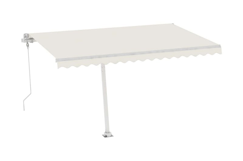 fritstående markise 450x300 cm automatisk betjening creme - Creme - Havemøbler - Solafskærmning - Markiser - Balkonmarkise