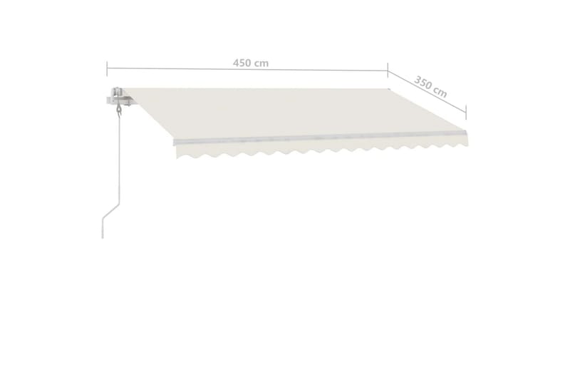 fritstående markise 450x350 cm automatisk betjening - Creme - Havemøbler - Solafskærmning - Markiser - Balkonmarkise