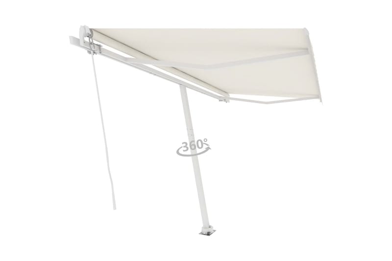 fritstående markise 450x350 cm manuel betjening cremefarvet - Creme - Havemøbler - Solafskærmning - Markiser - Balkonmarkise