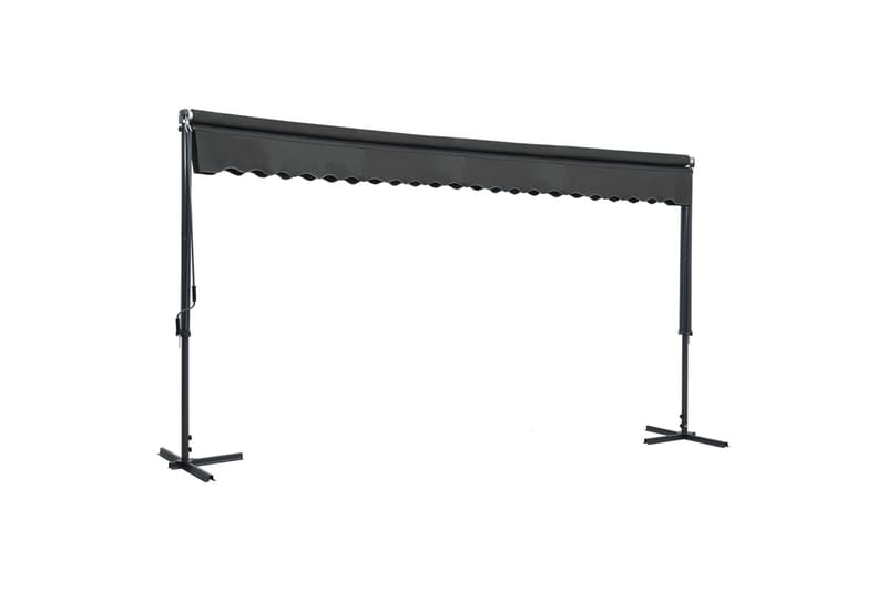 fritstående markise 500 x 300 cm antracitgrå - Grå - Havemøbler - Solafskærmning - Markiser - Balkonmarkise