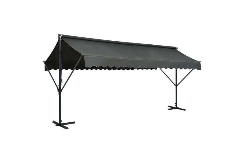 fritstående markise 500 x 300 cm antracitgrå - Grå - Havemøbler - Solafskærmning - Markiser - Balkonmarkise
