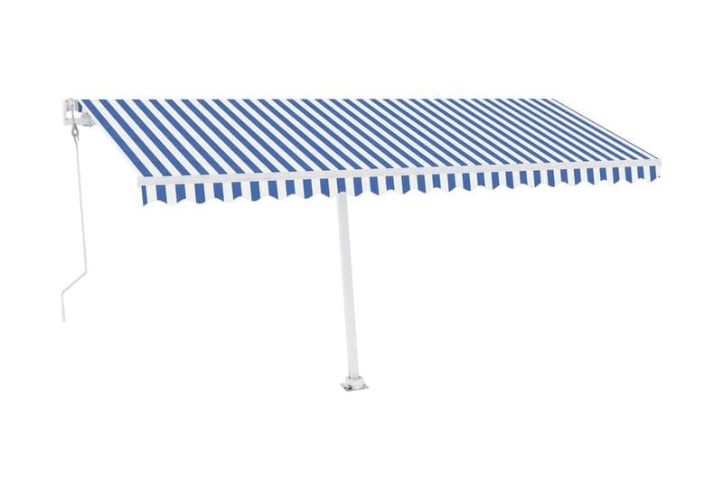 fritstående markise 500x350 cm automatisk betjening - Blå - Havemøbler - Solafskærmning - Markiser - Balkonmarkise
