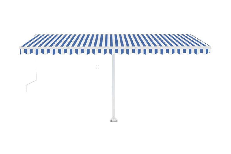 fritstående markise 500x350 cm automatisk betjening - Blå - Havemøbler - Solafskærmning - Markiser - Balkonmarkise