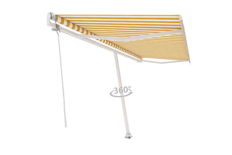 fritstående markise 500x350 cm automatisk betjening - Gul - Havemøbler - Solafskærmning - Markiser - Balkonmarkise