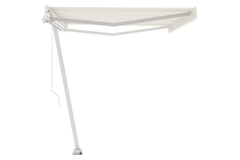 fritstående markise 500x350 cm manuel betjening cremefarvet - Creme - Havemøbler - Solafskærmning - Markiser - Balkonmarkise