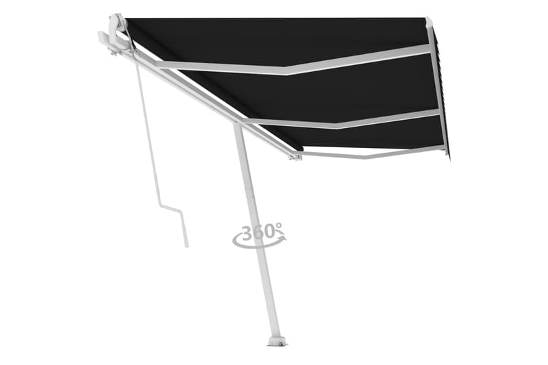 fritstående markise 600x350 cm automatisk betjening - Antracit - Havemøbler - Solafskærmning - Markiser - Balkonmarkise