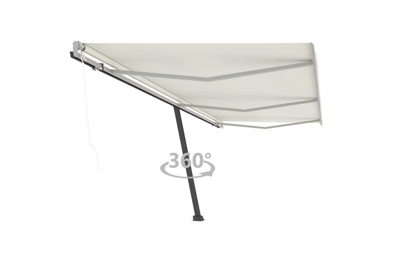 fritstående markise 600x350 cm automatisk betjening - Creme - Havemøbler - Solafskærmning - Markiser - Balkonmarkise