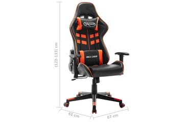 gamingstol kunstlæder sort og orange - Flerfarvet - Havemøbler - Solafskærmning - Markiser - Balkonmarkise