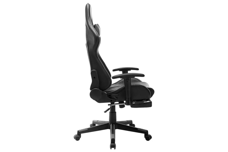 gamingstol med fodstøtte kunstlæder sort og grå - Flerfarvet - Balkonmarkise - Markiser - Terrassemarkise