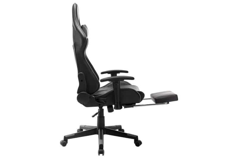 gamingstol med fodstøtte kunstlæder sort og grå - Flerfarvet - Balkonmarkise - Markiser - Terrassemarkise